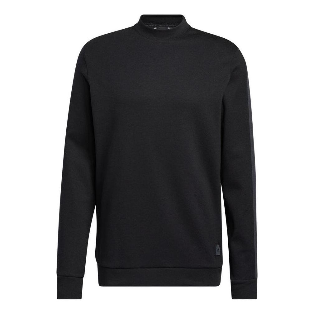 Men's adidas Colorblock Round Neck Casual Long Sleeves Black HA0594 - 1