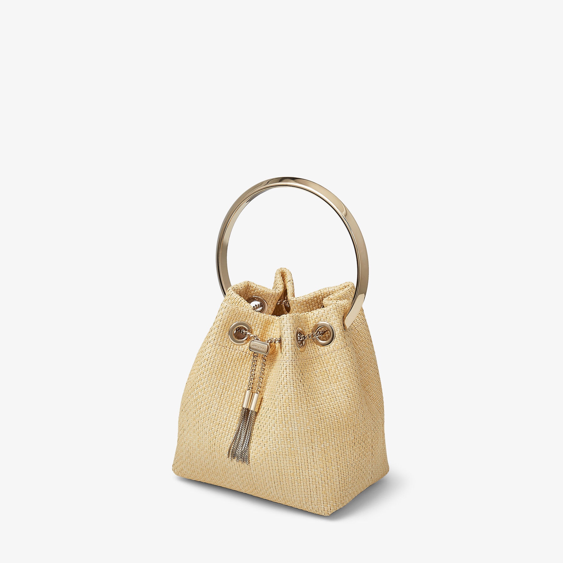 Bon Bon
Natural Raffia Bag with Yellow Plexi Chain Strap - 7