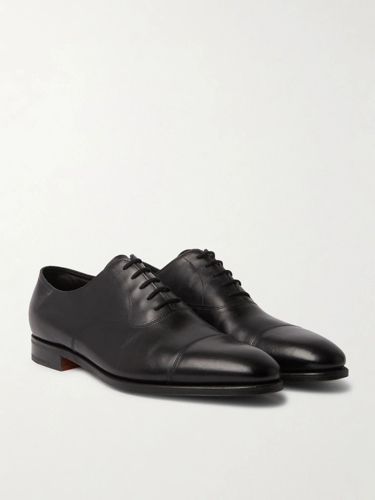 John Lobb City II Leather Oxford Shoes Black | REVERSIBLE