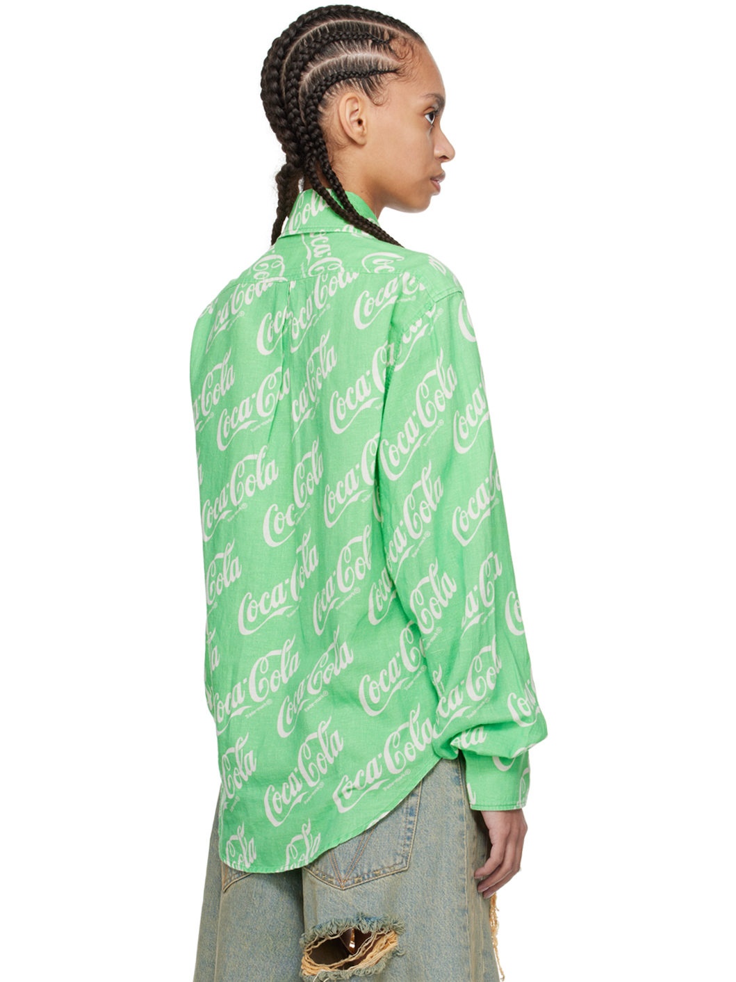 Green Printed Shirt - 3