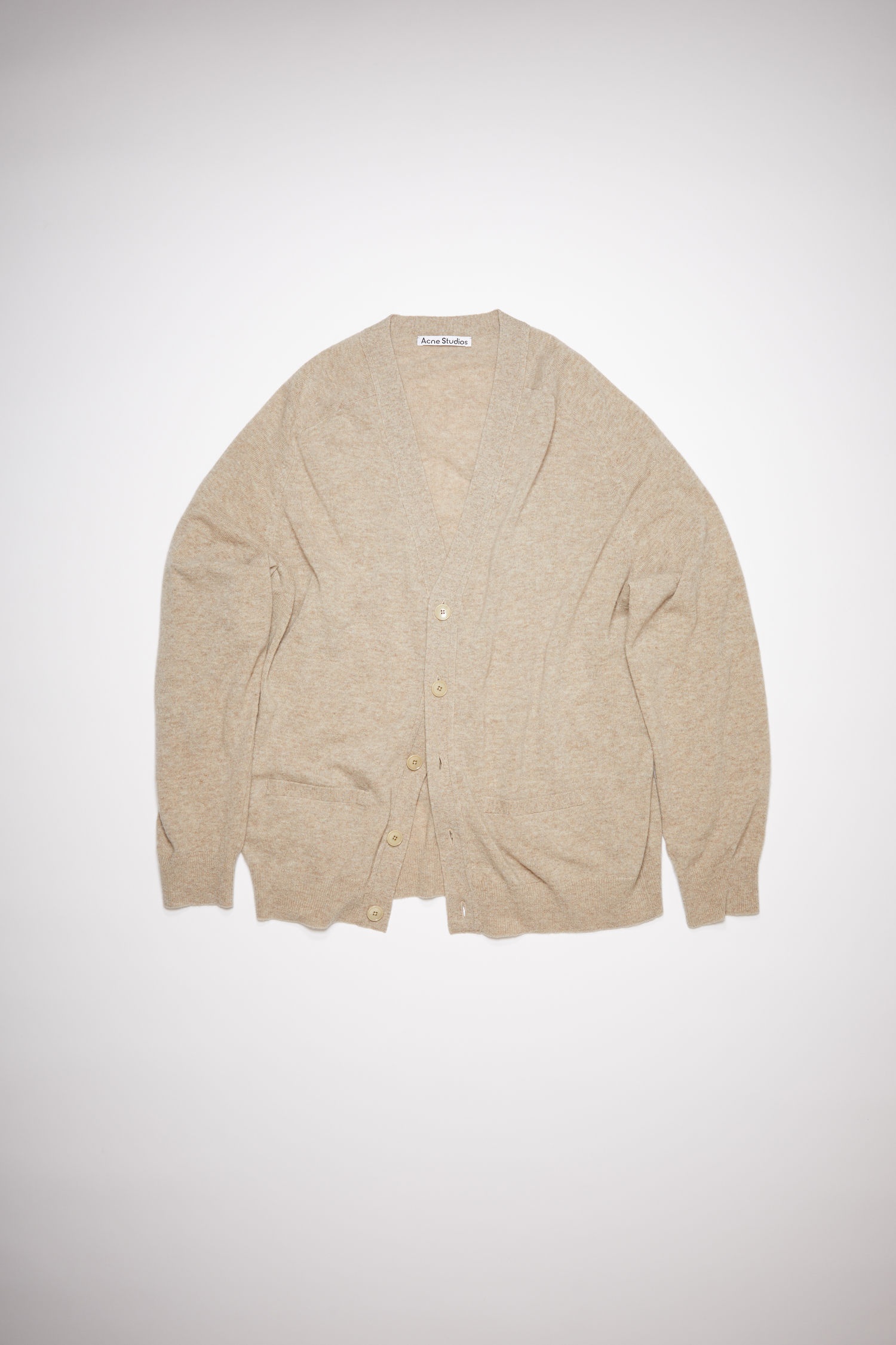 Lambswool cardigan - Sand beige - 4