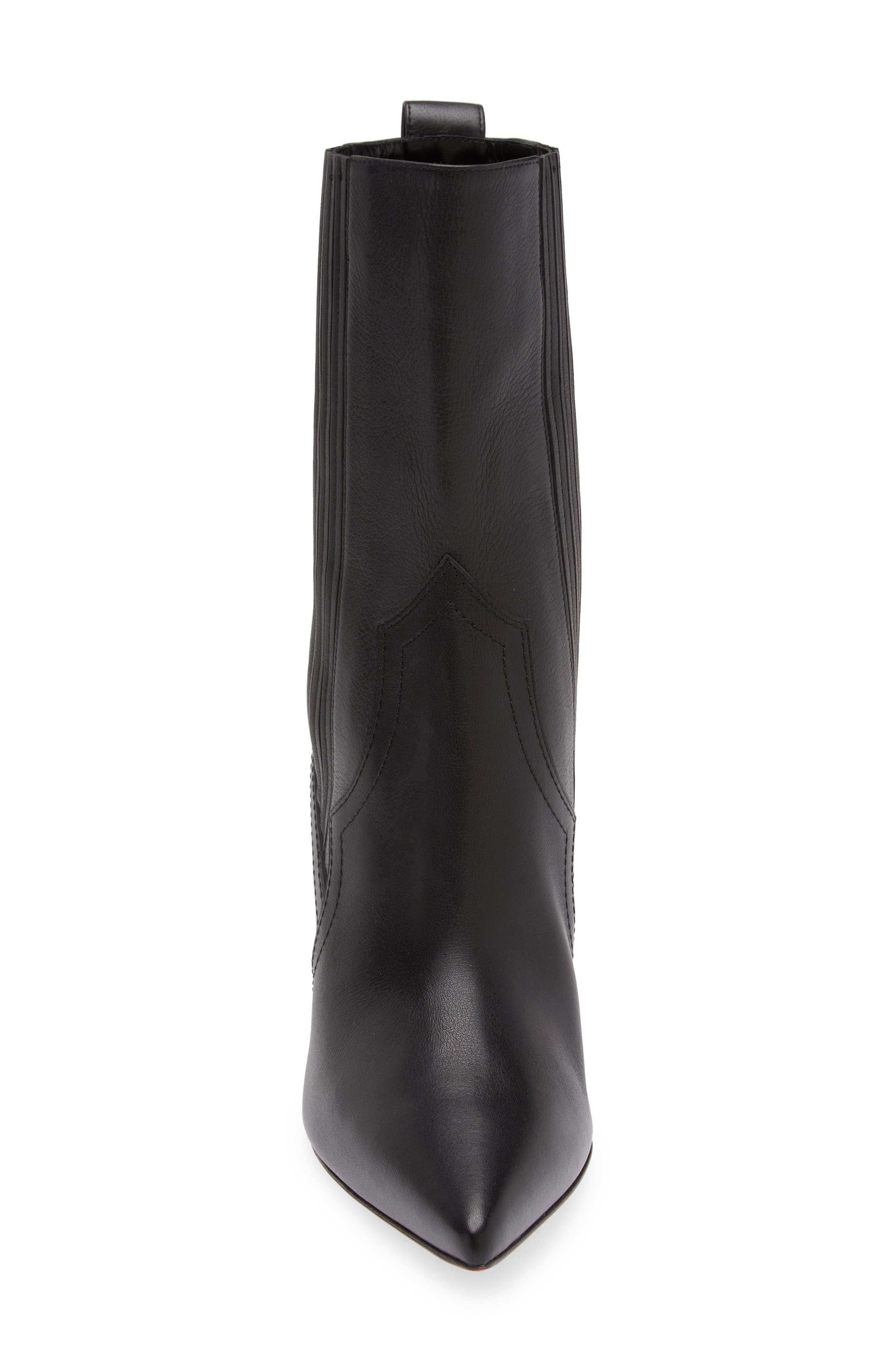 Christian Louboutin Santiag Pointed Toe Bootie in Black at Nordstrom - 4