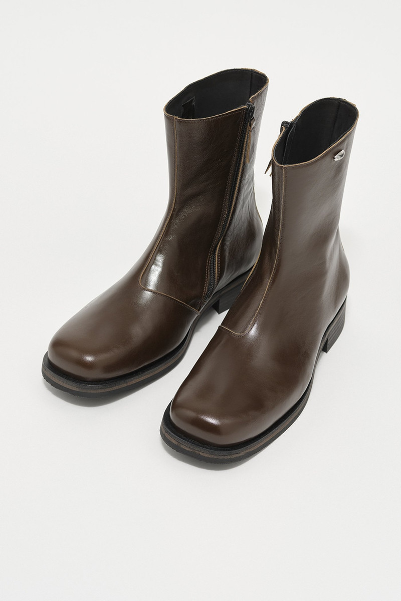 Camion Boot Olive Leather 6