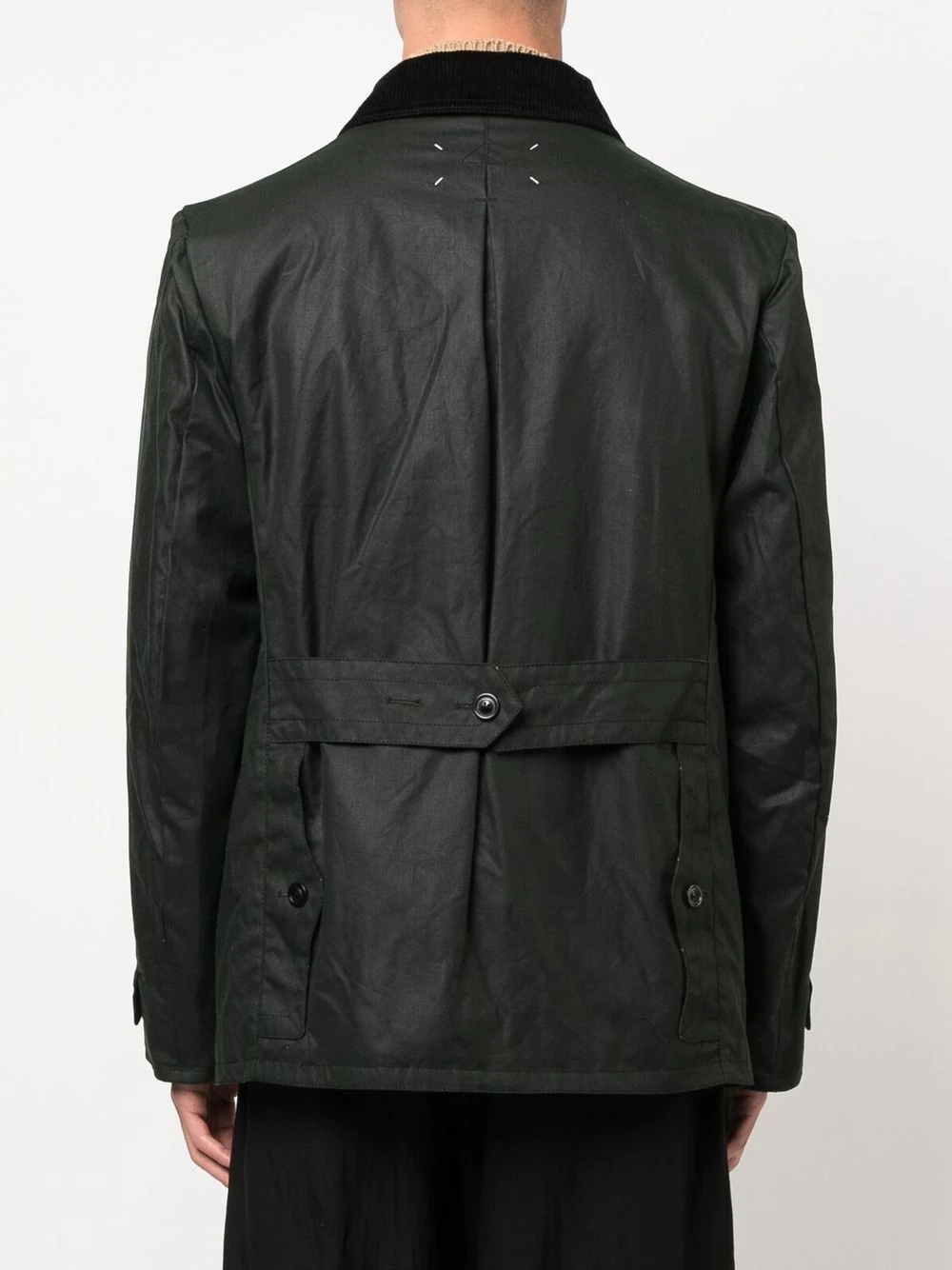 coated waxed jacket - 5