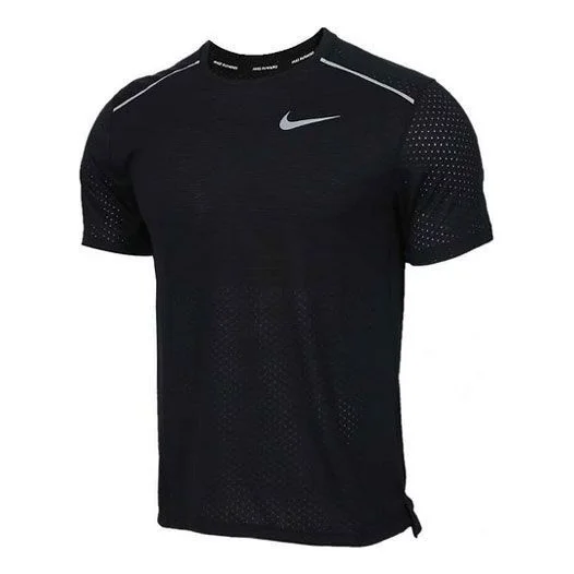 Nike Dri-FIT Sports Training Running Quick Dry Short Sleeve Black CT7750-010 - 1