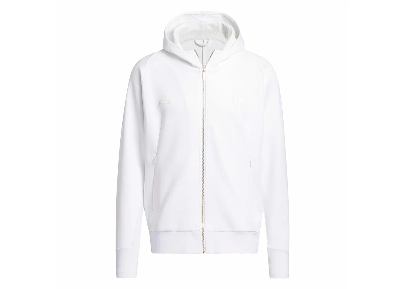 adidas Mahomes Adidas Z.N.E. Premium Full-Zip Sweatshirt White - 1