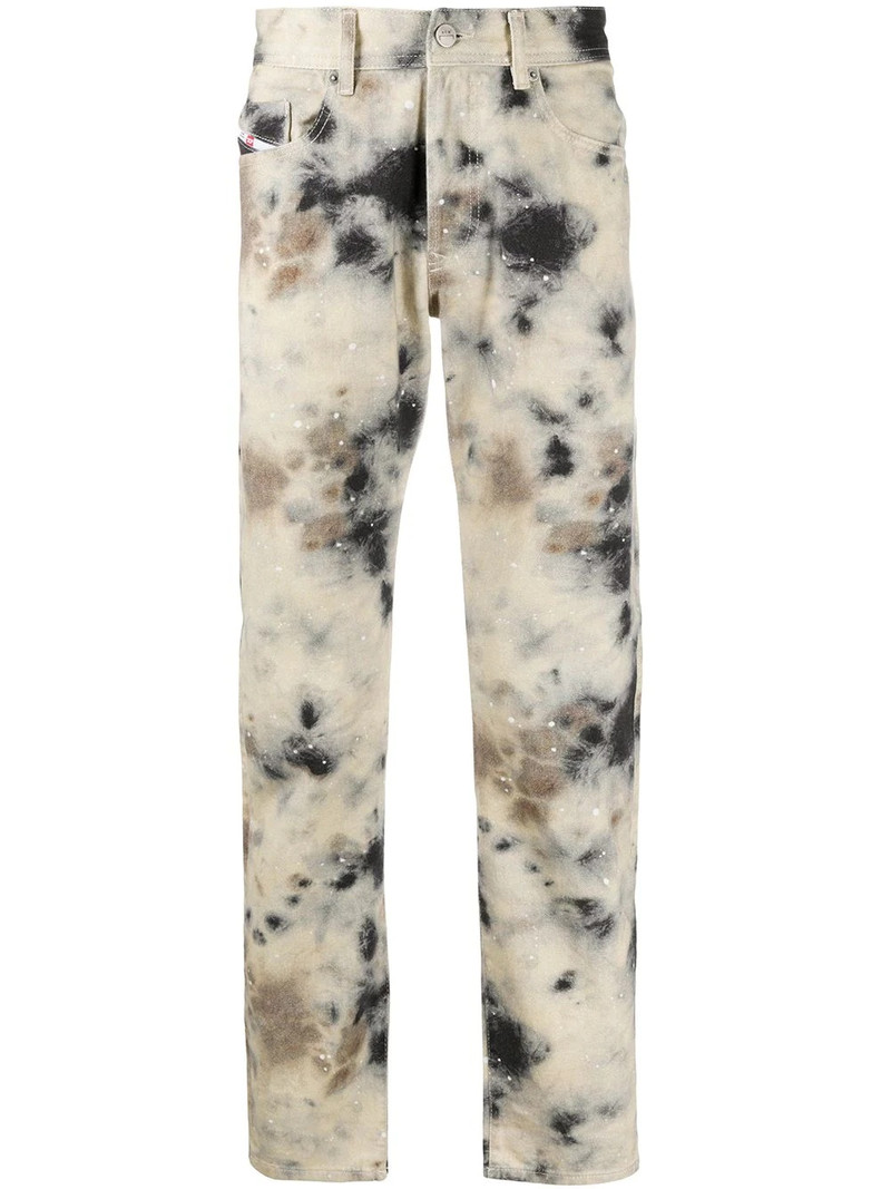 mouldy-effect slim-fit jeans 1
