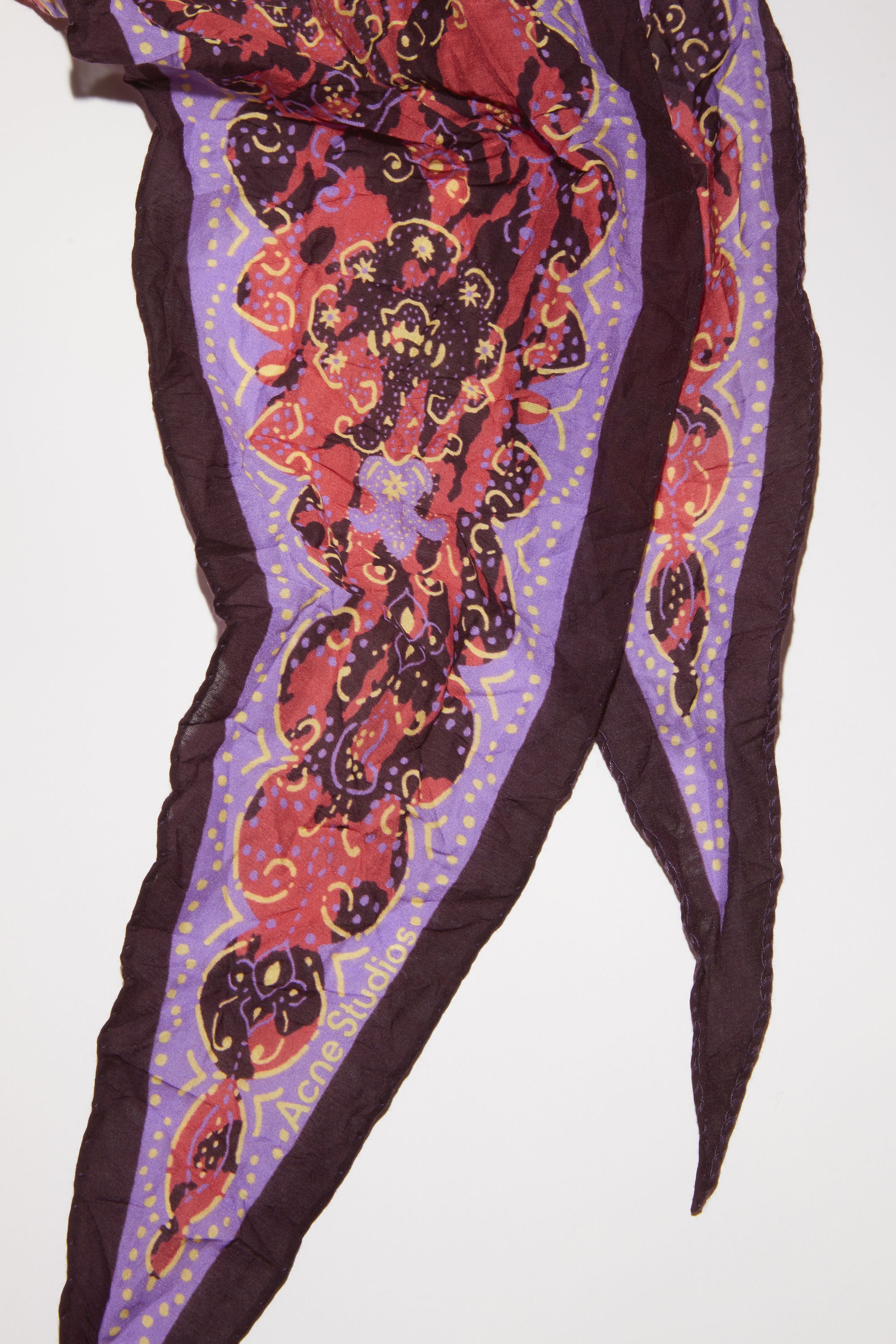 Diamond-shaped scarf - Dark purple/lilac - 4