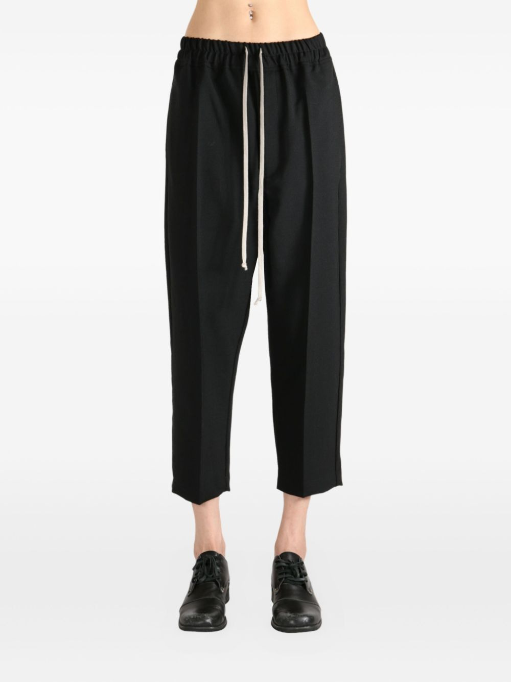 virgin wool cropped trousers - 2