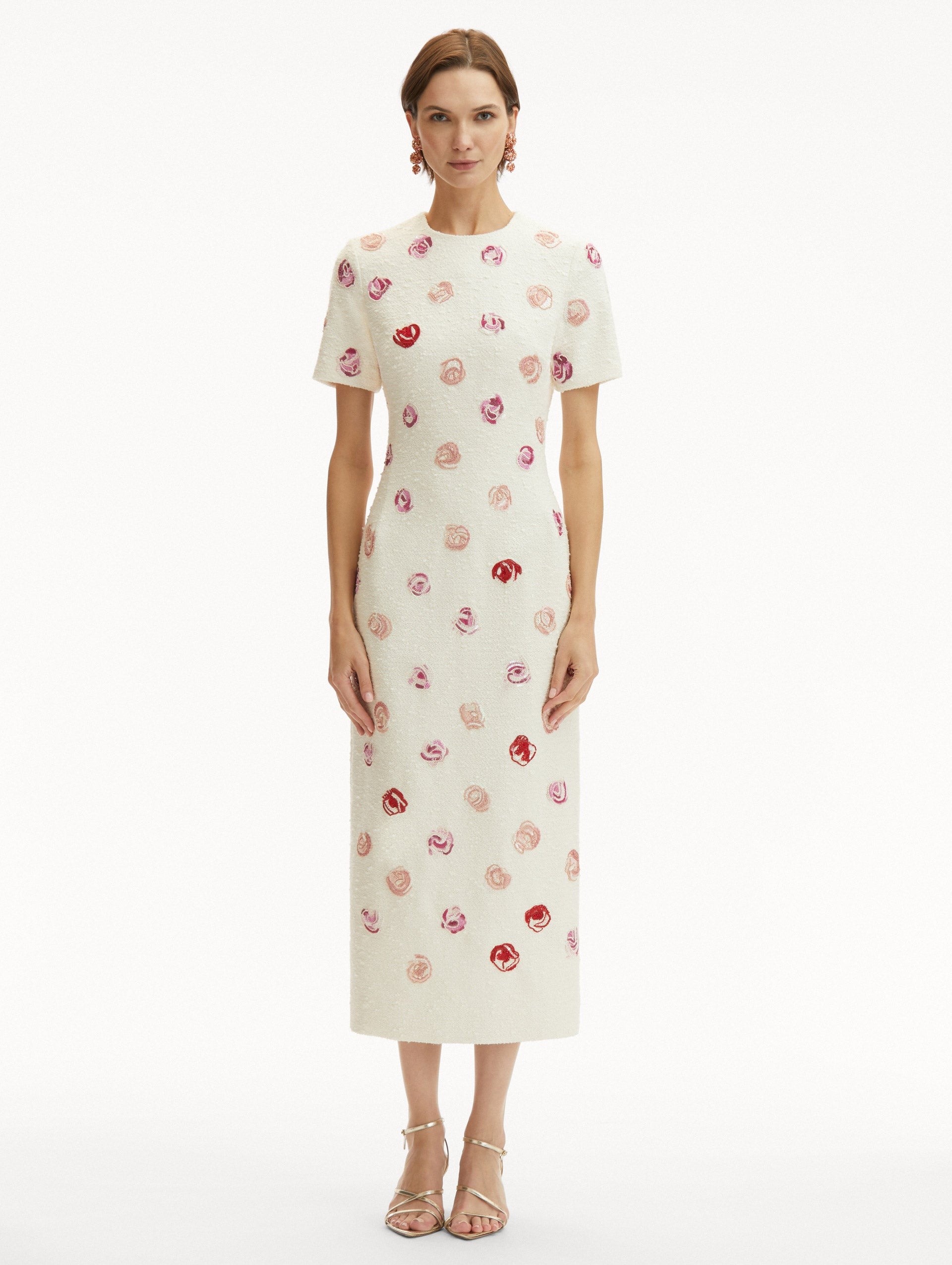 ENGLISH ROSE EMBROIDERED TWEED DRESS - 2