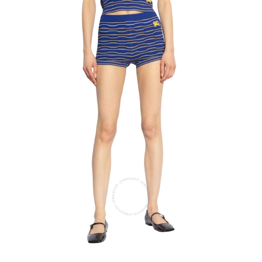 Burberry Striped Knitted Mini Cotton-Blend Shorts - 3