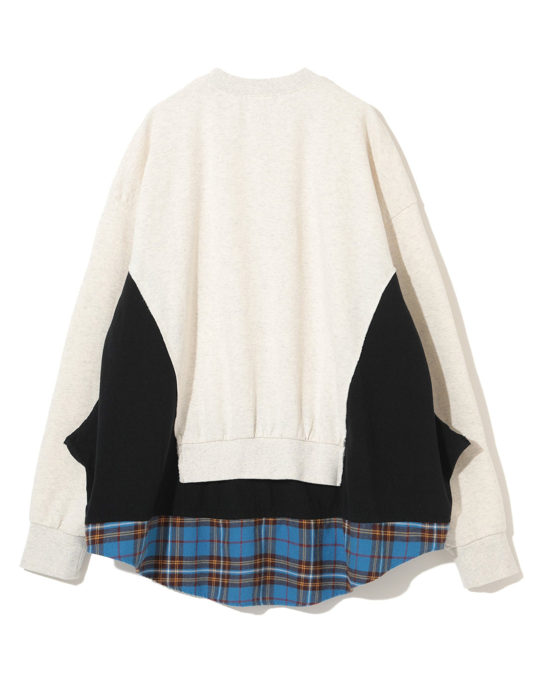 Cut And Sew Plaid Pullover - 2