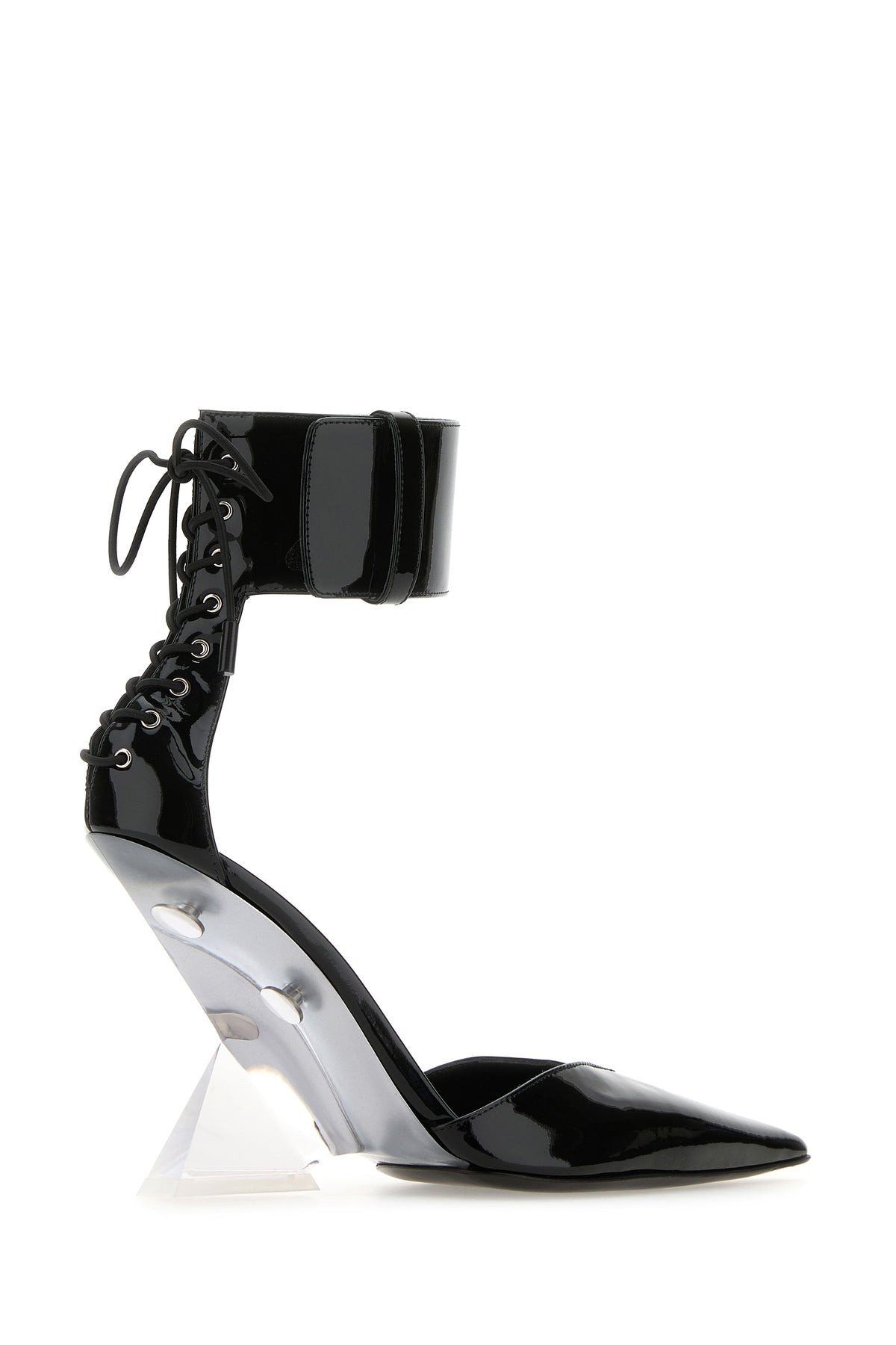 Black leather Morgan pumps - 3
