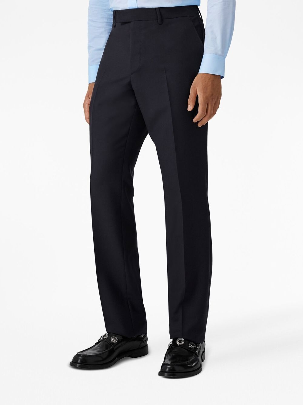 pressed crease tailored trousers - 3