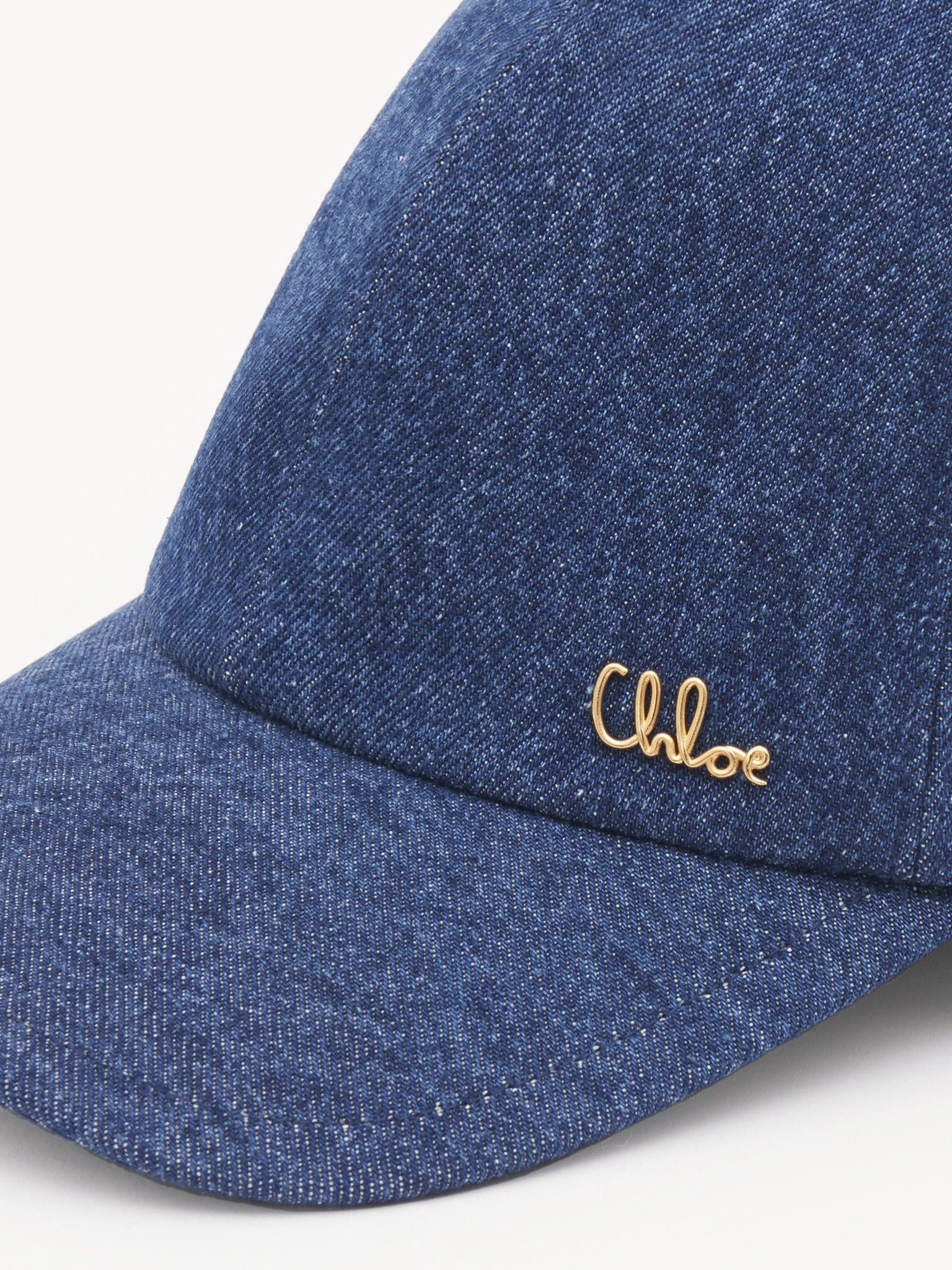 THE CHLOÉ ICONIC CAP IN DENIM - 4