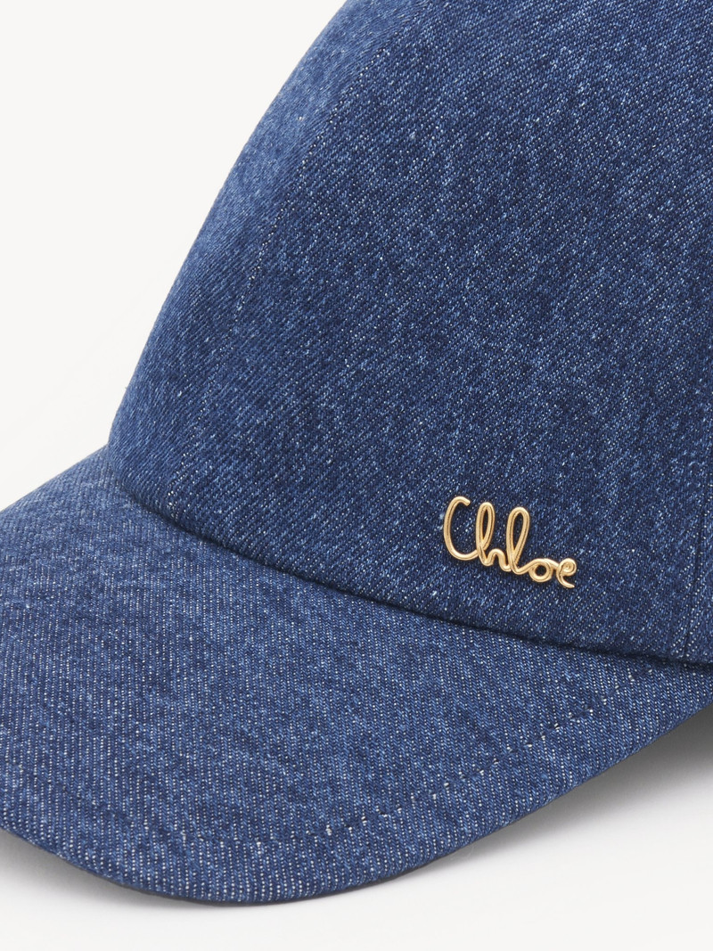 THE CHLOÉ ICONIC CAP IN DENIM 4