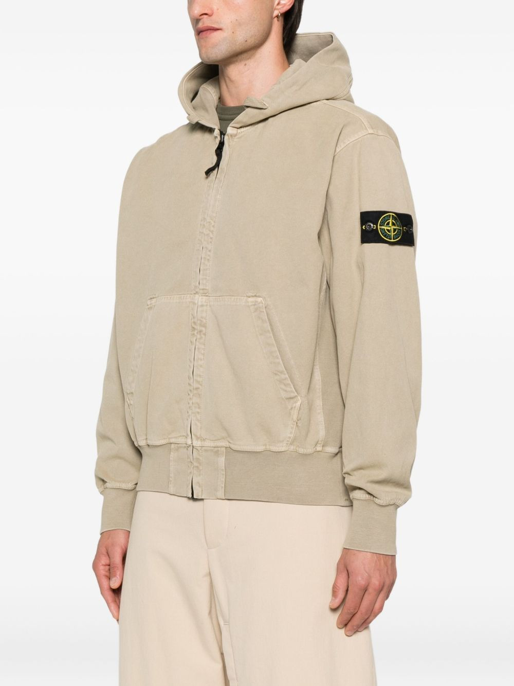 hooded zip-up jacket - 3