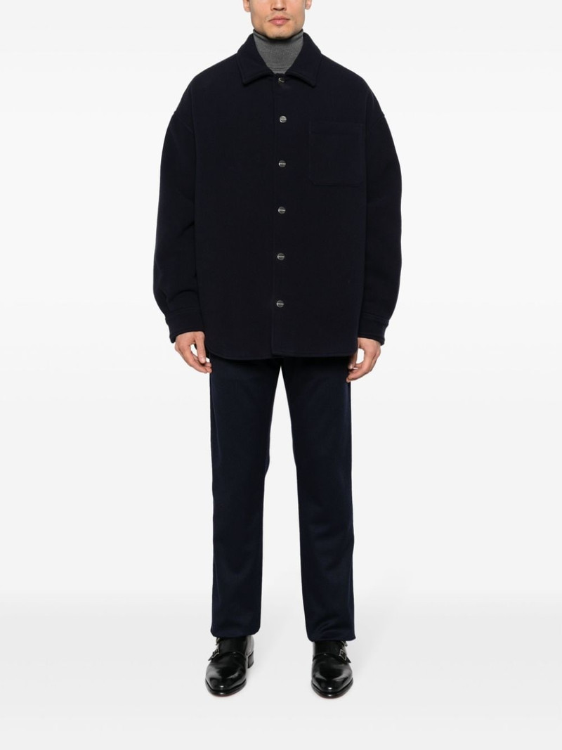 GIORGIO ARMANI felted virgin wool shirt jacket outlook
