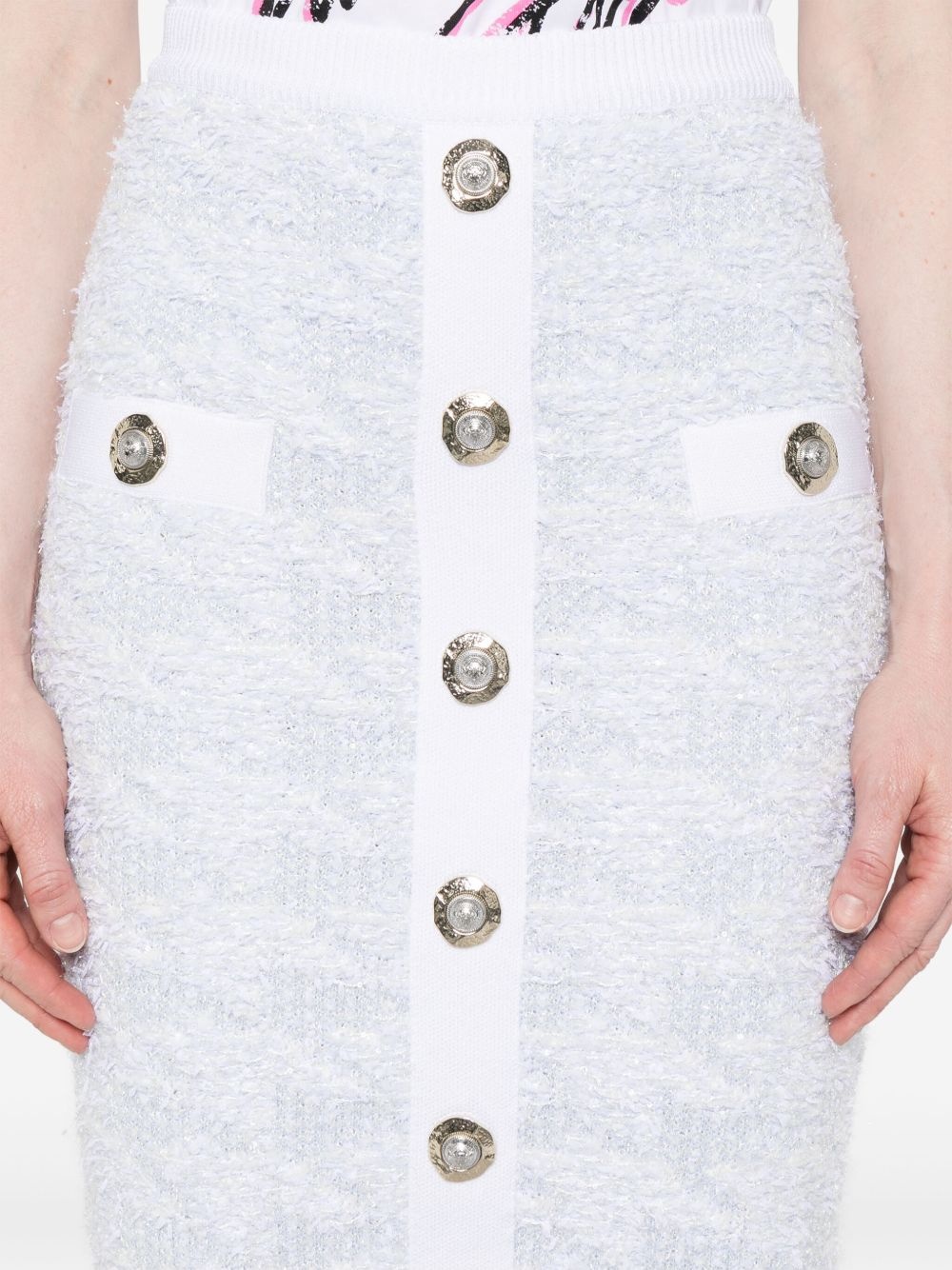 buttoned midi skirt - 5