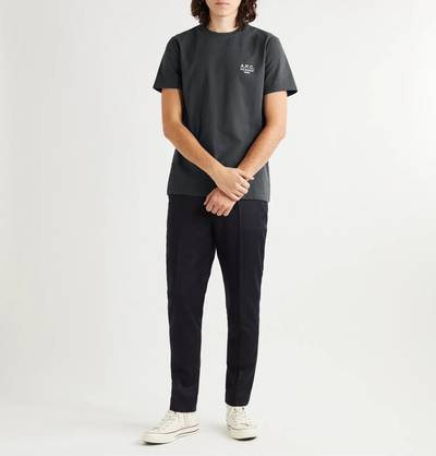 A.P.C. Raymond Logo-Embroidered Cotton-Jersey T-Shirt outlook