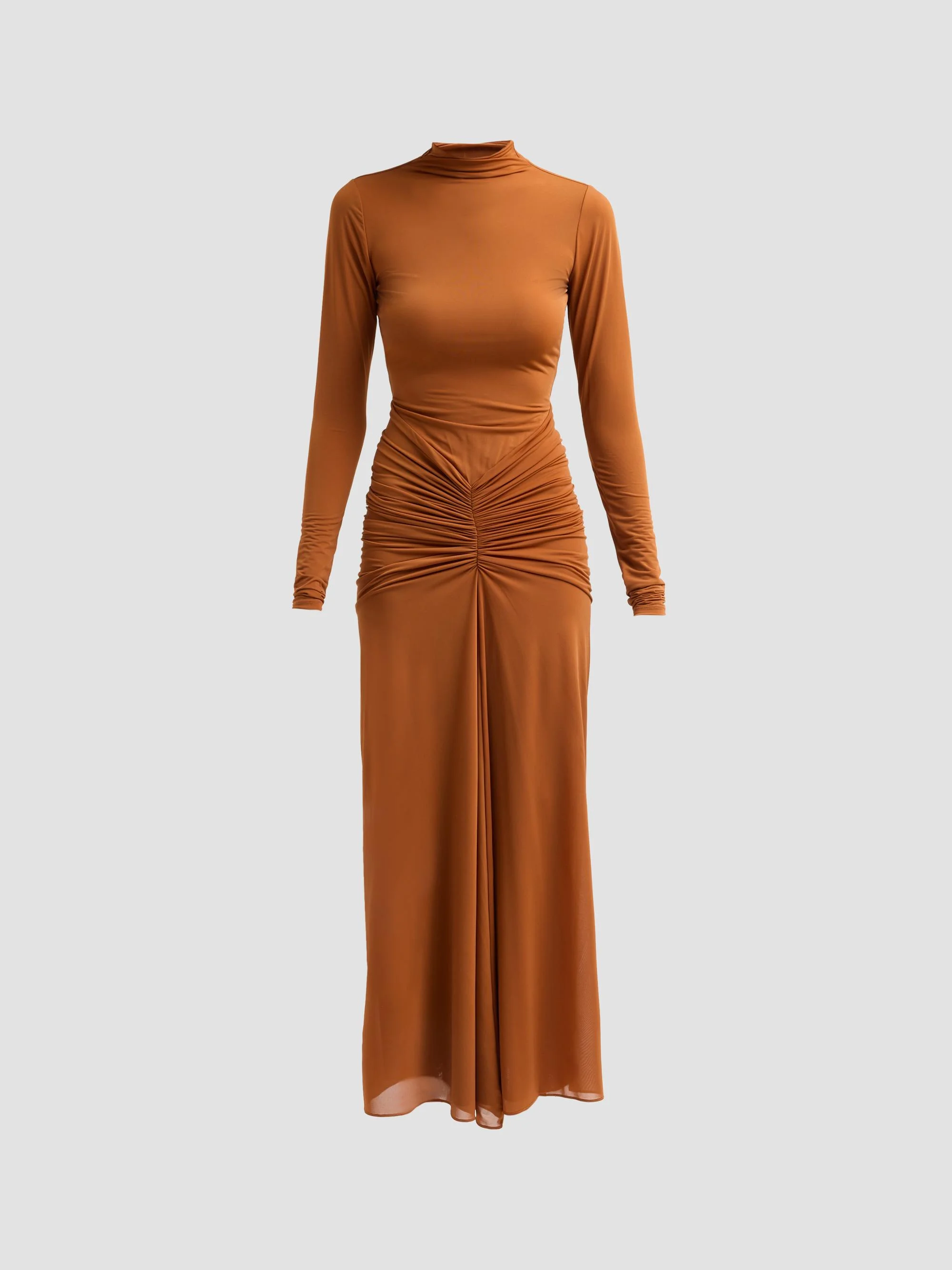 Women's Scorpio Gathered Maxi Dress - Almond - 1