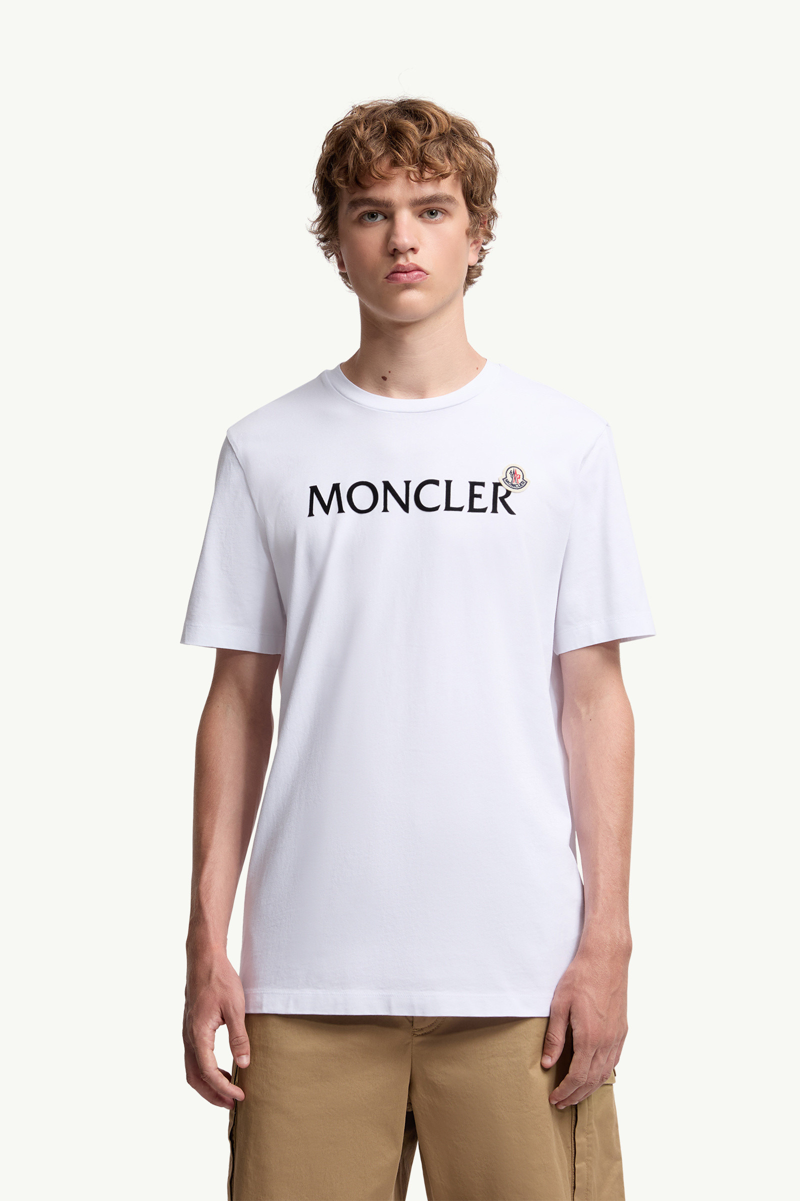 Flocked Logo Cotton T-Shirt - 3