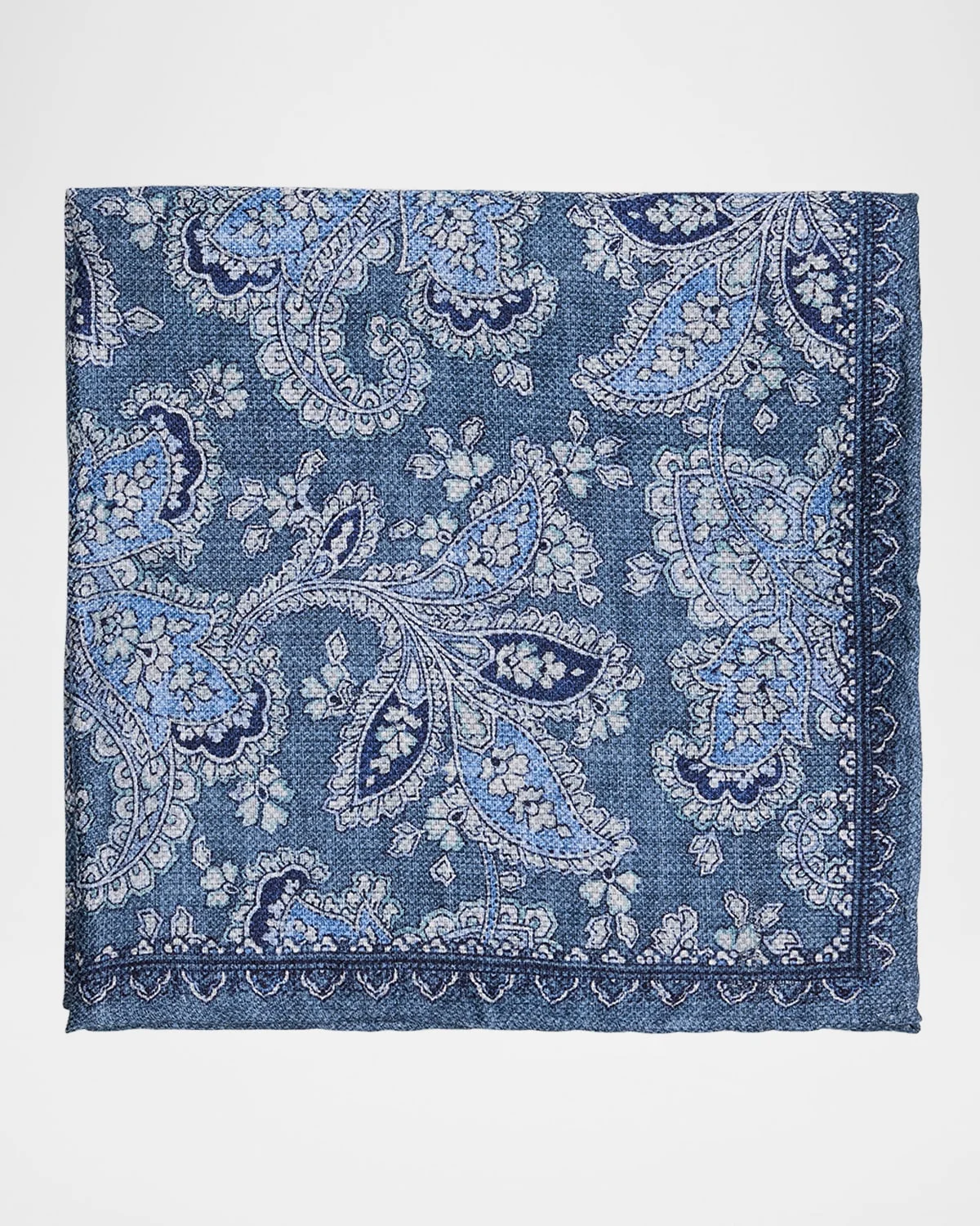 Men's Silk Paisley Pocket Square - 1