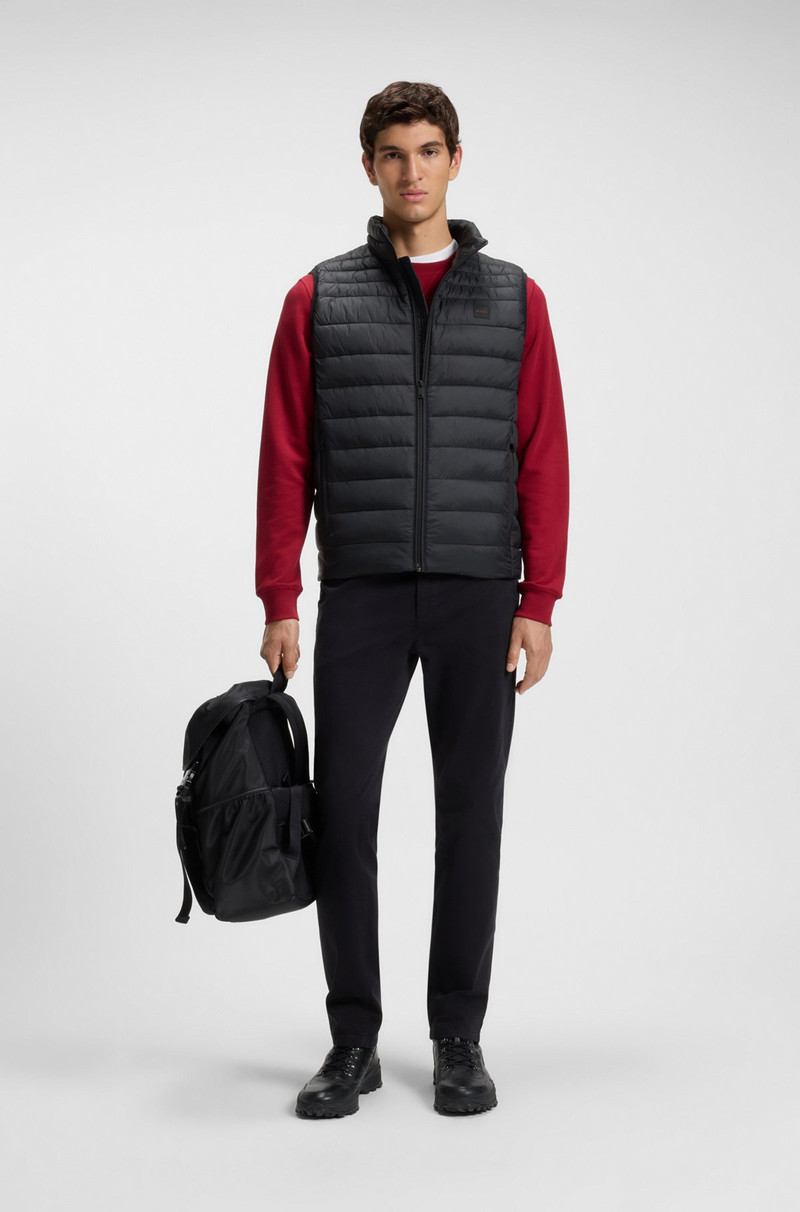 BOSS PACKABLE SLIM-FIT GILET WITH WATER-REPELLENT MIXED QUILTING outlook