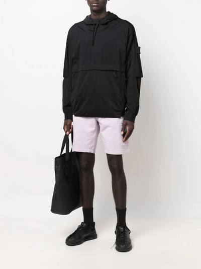 Stone Island logo-patch track shorts outlook