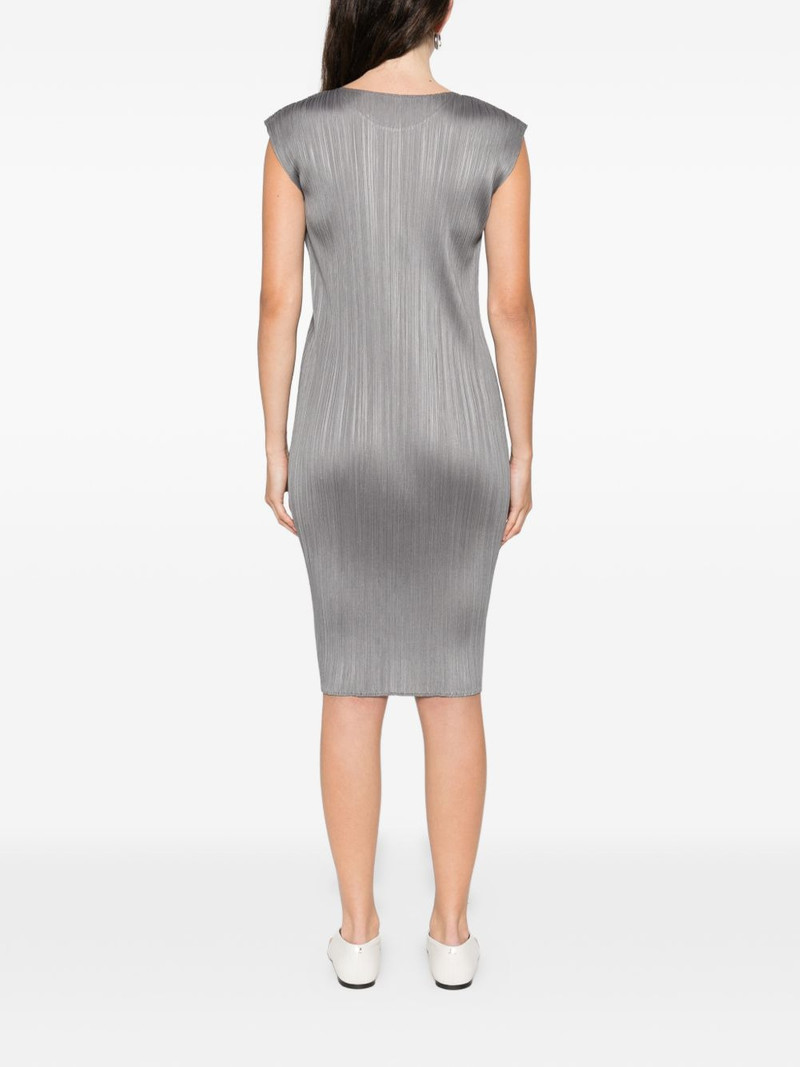 pleated sleeveless midi dress 4