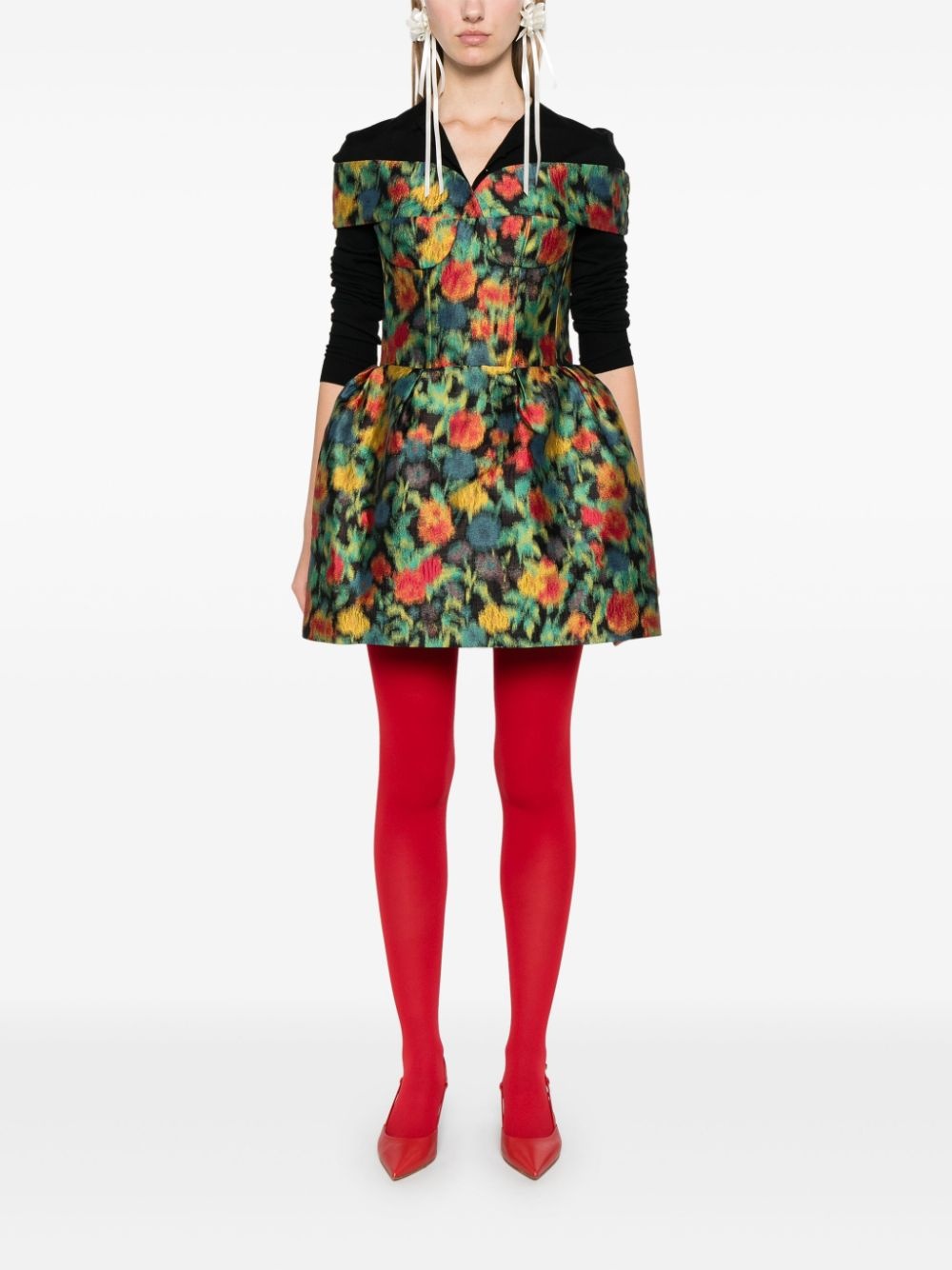 abstract-print mini dress - 2