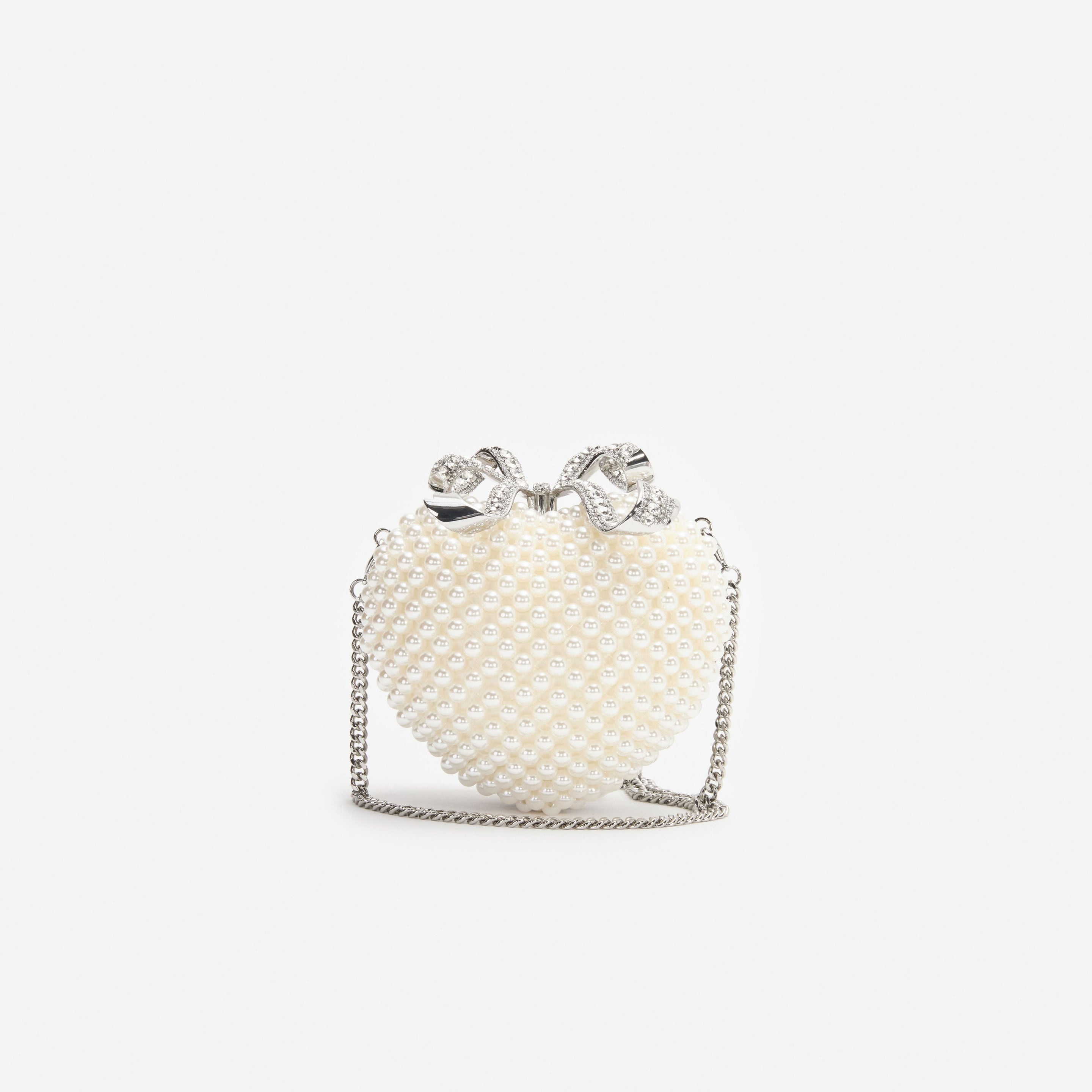 Pearl Heart Clutch Bag - 4