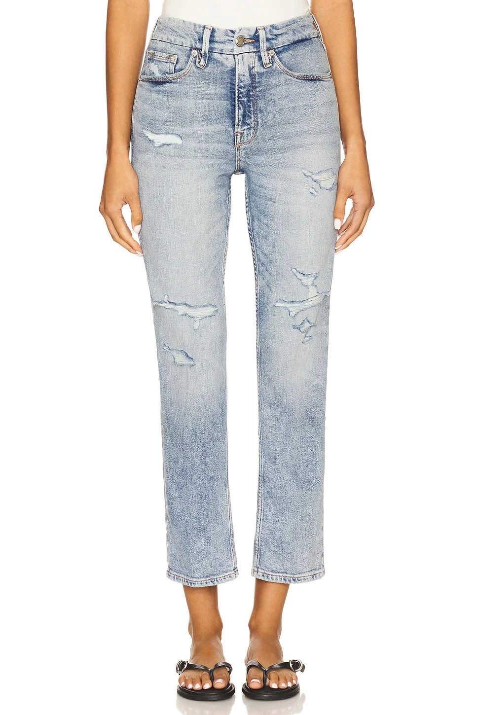 Good Icon Straight Ankle Jeans - 1