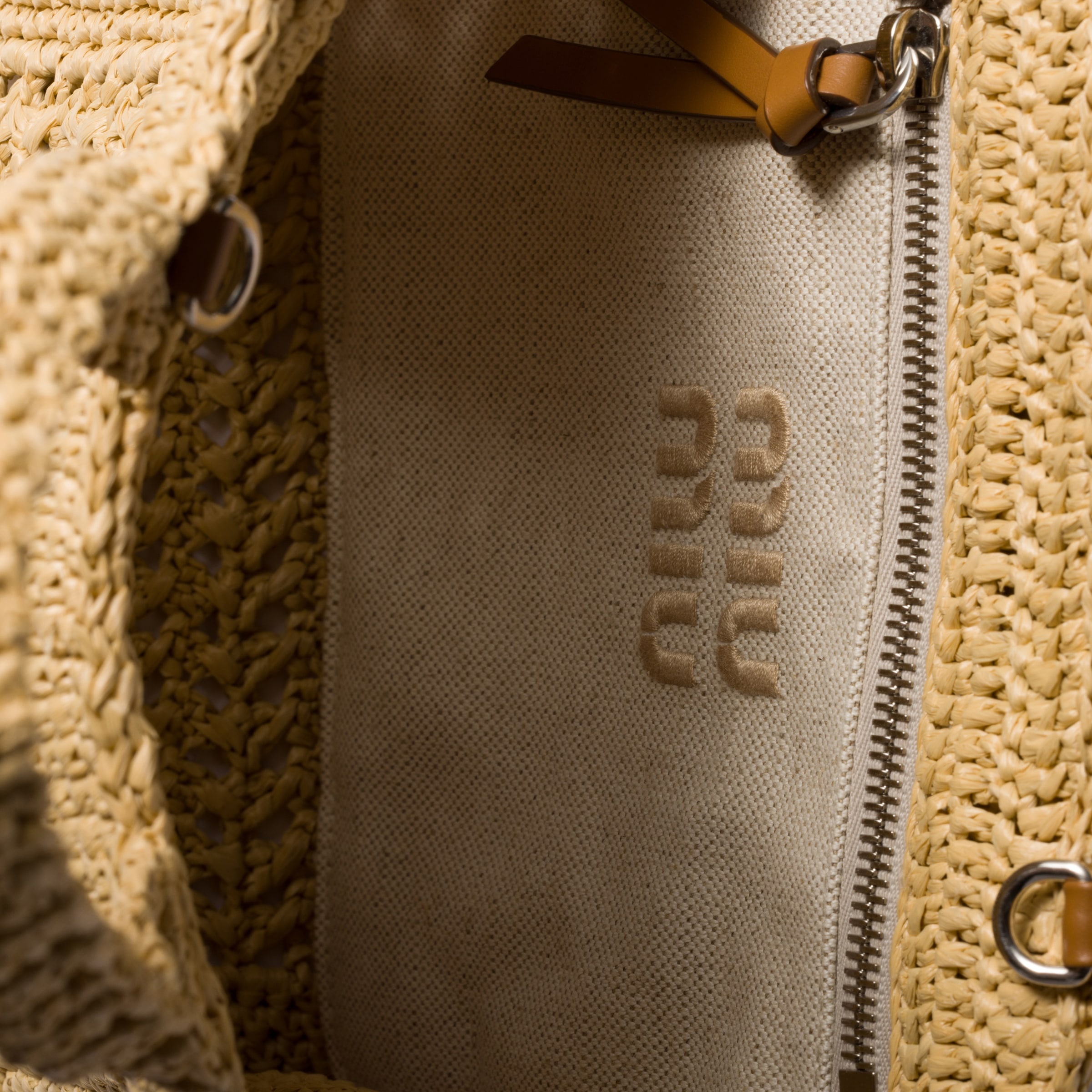 Raffia-effect woven tote bag - 4