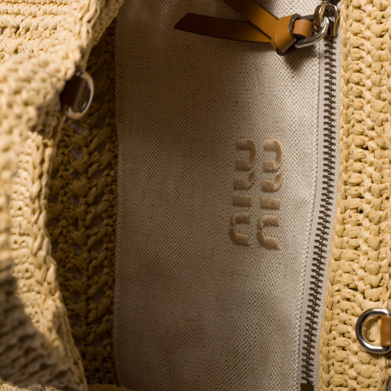 Raffia-effect woven tote bag 4