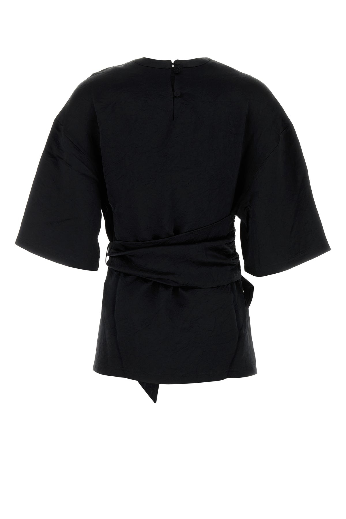 Black satin Besia t-shirt - 2