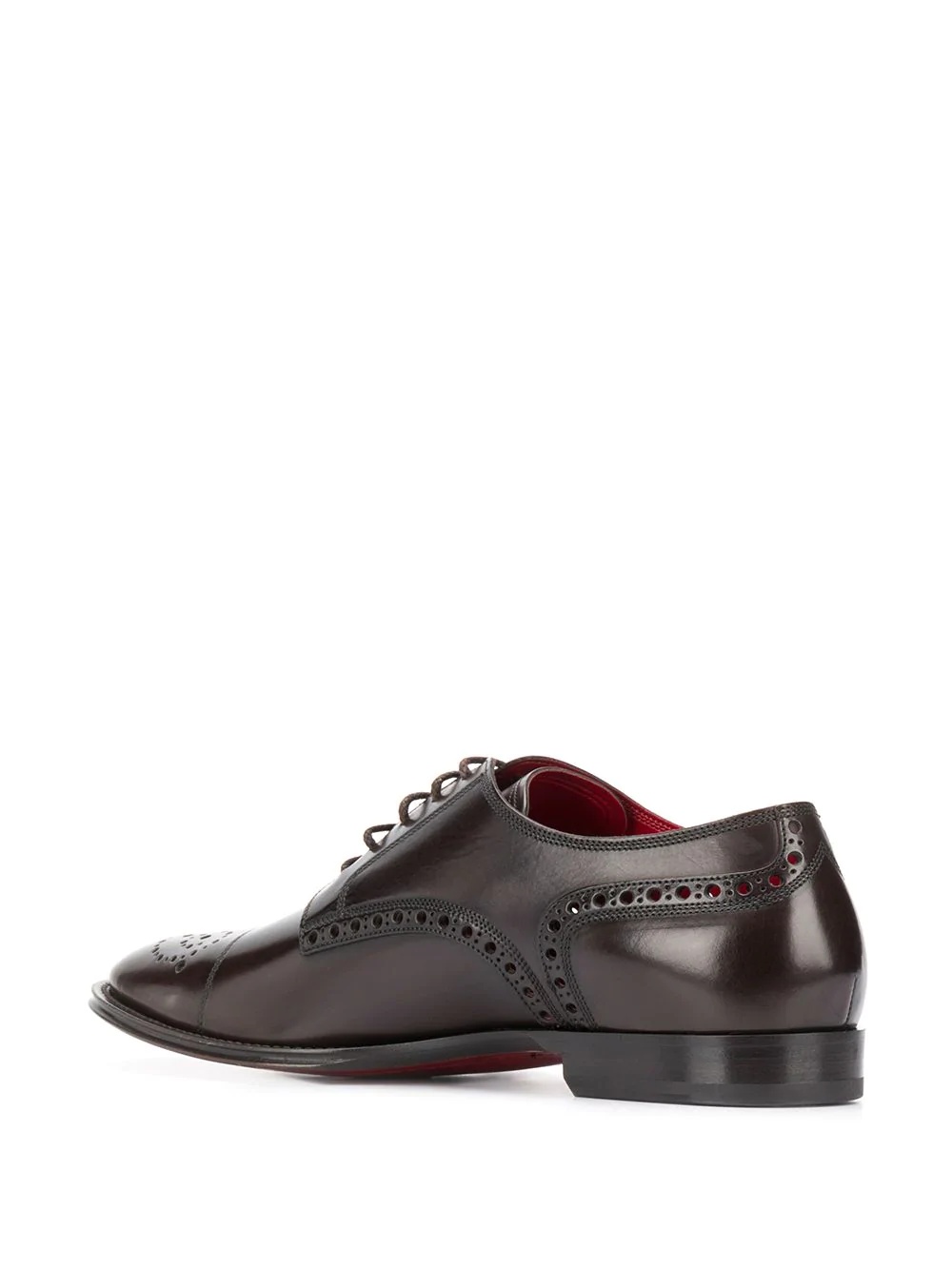 decorative perforations derby shoes - 3