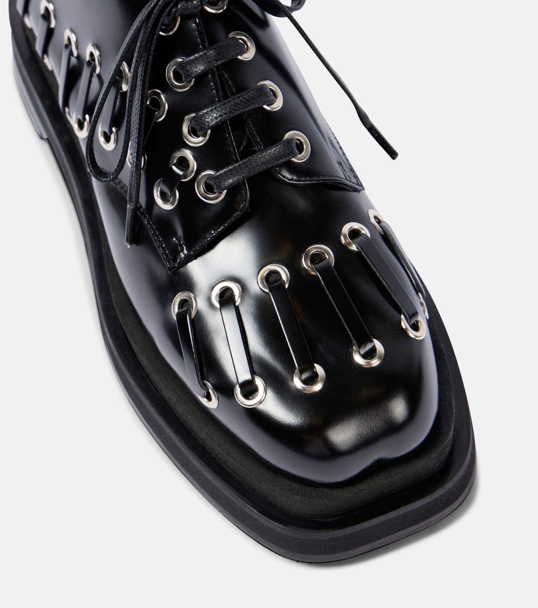 Heart Toe leather platform brogues - 6
