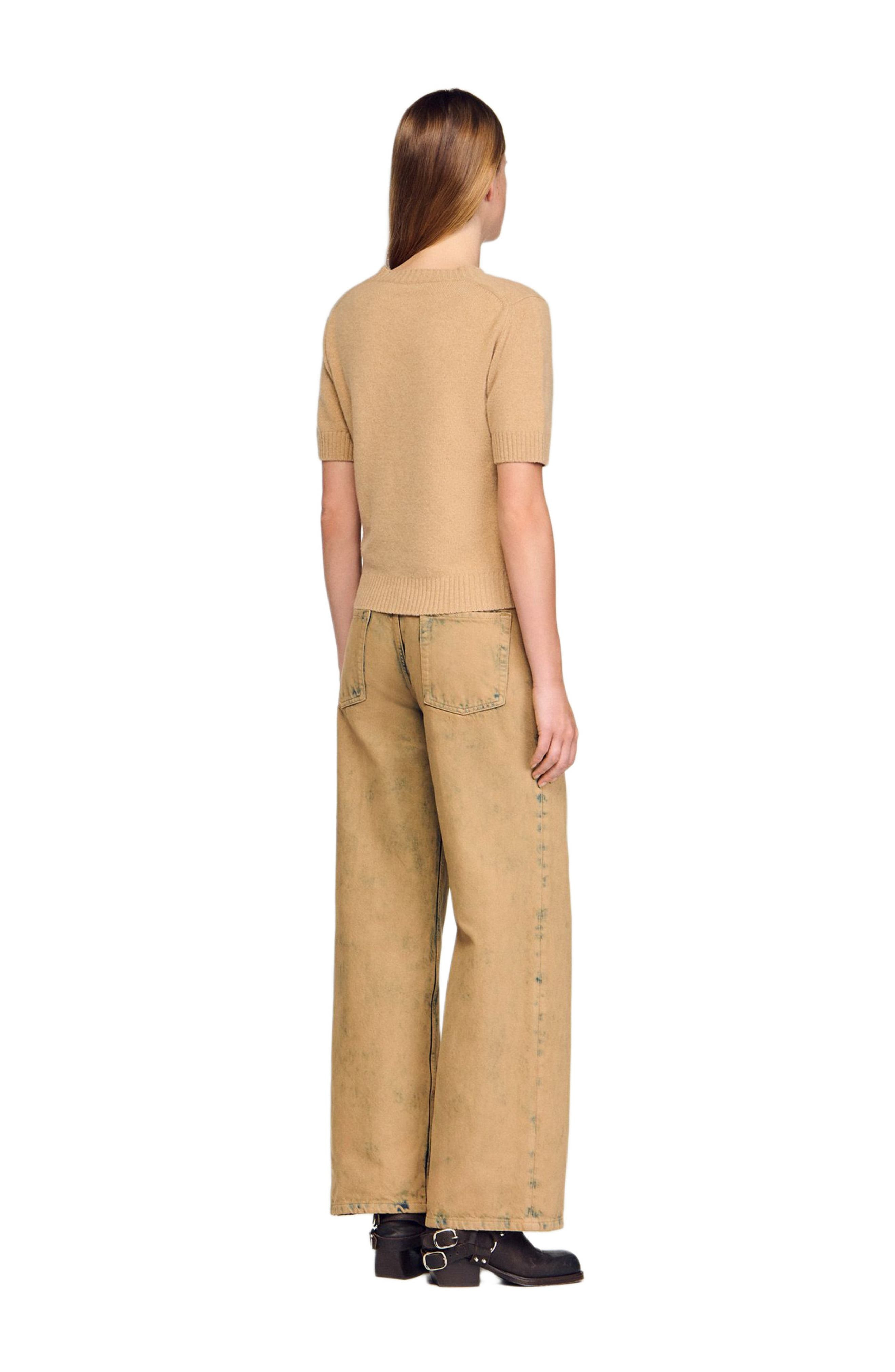 SANDRO Short-sleeve sweater in Camel at Nordstrom - 2