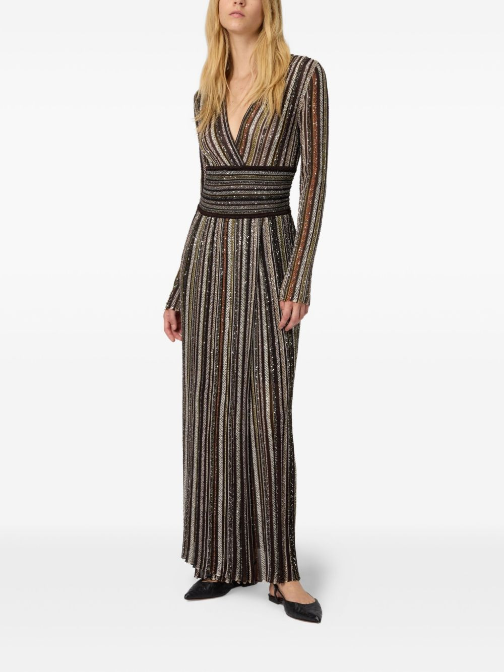 stripe embellished dress - 2
