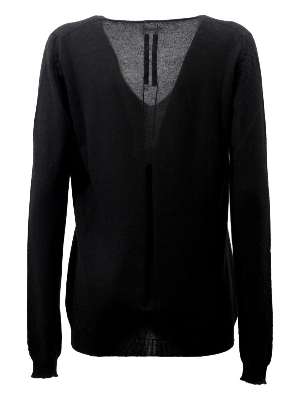 v-neck long-sleeve sweater - 2