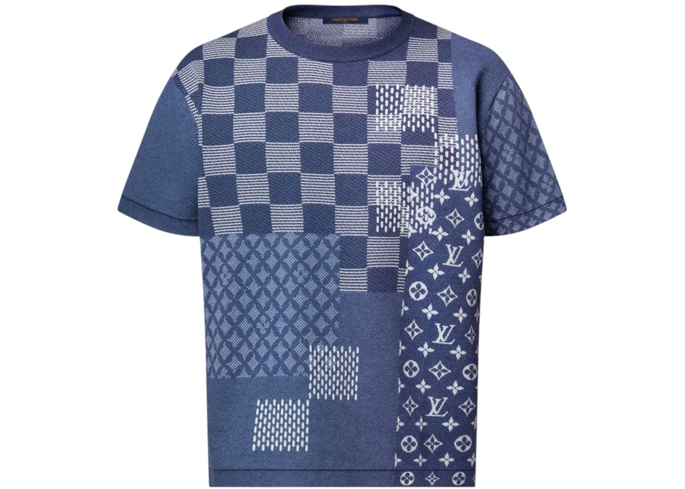 Louis Vuitton x Nigo Short-Sleeved Knitted Crewneck Indigo - 1