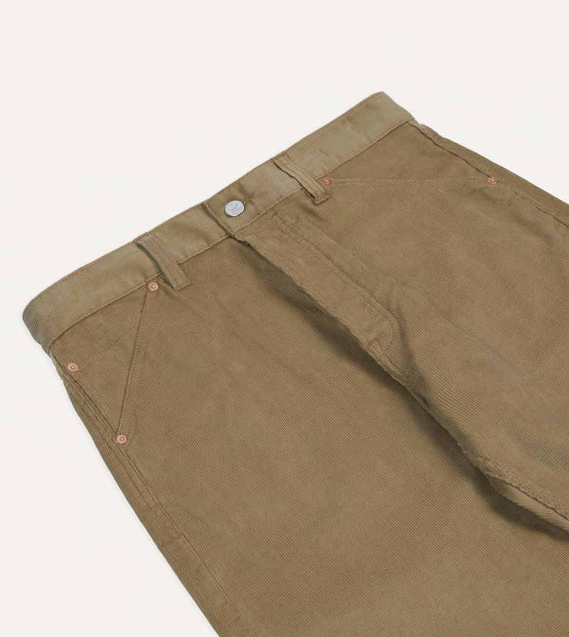Tobacco Japanese Selvedge Needlecord Five-Pocket Trousers 4