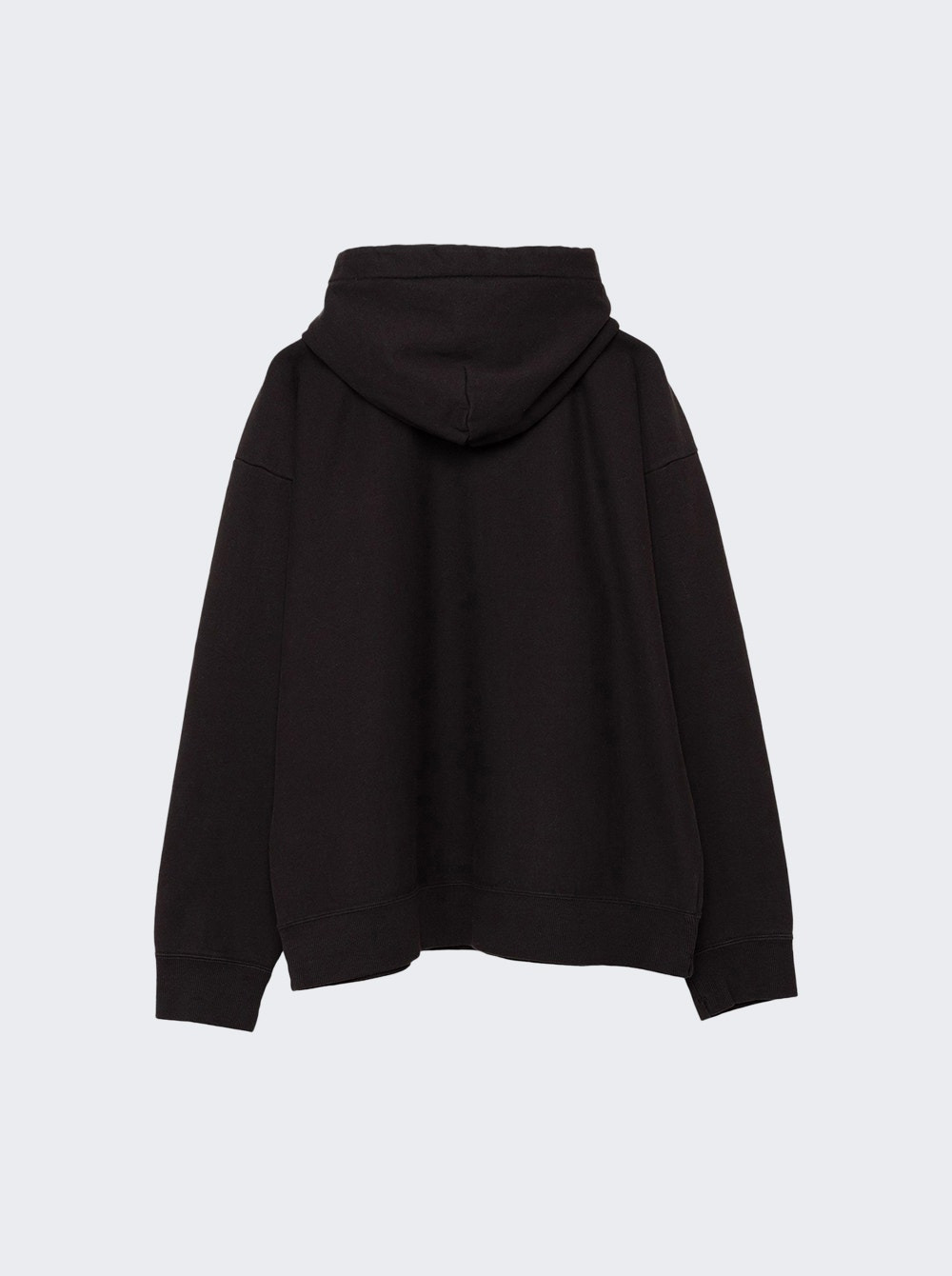 French Terry Hooded Pullover Black - 5