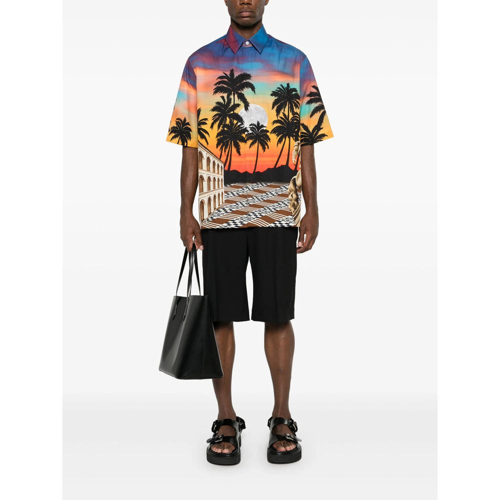 Fendi Blue Shirts Men - 4