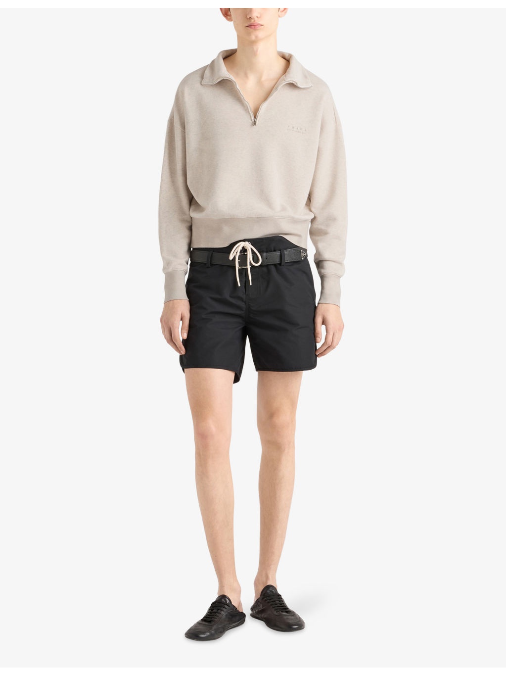 Logo-Print Long-Sleeve Cotton Polo Sweatshirt - 2