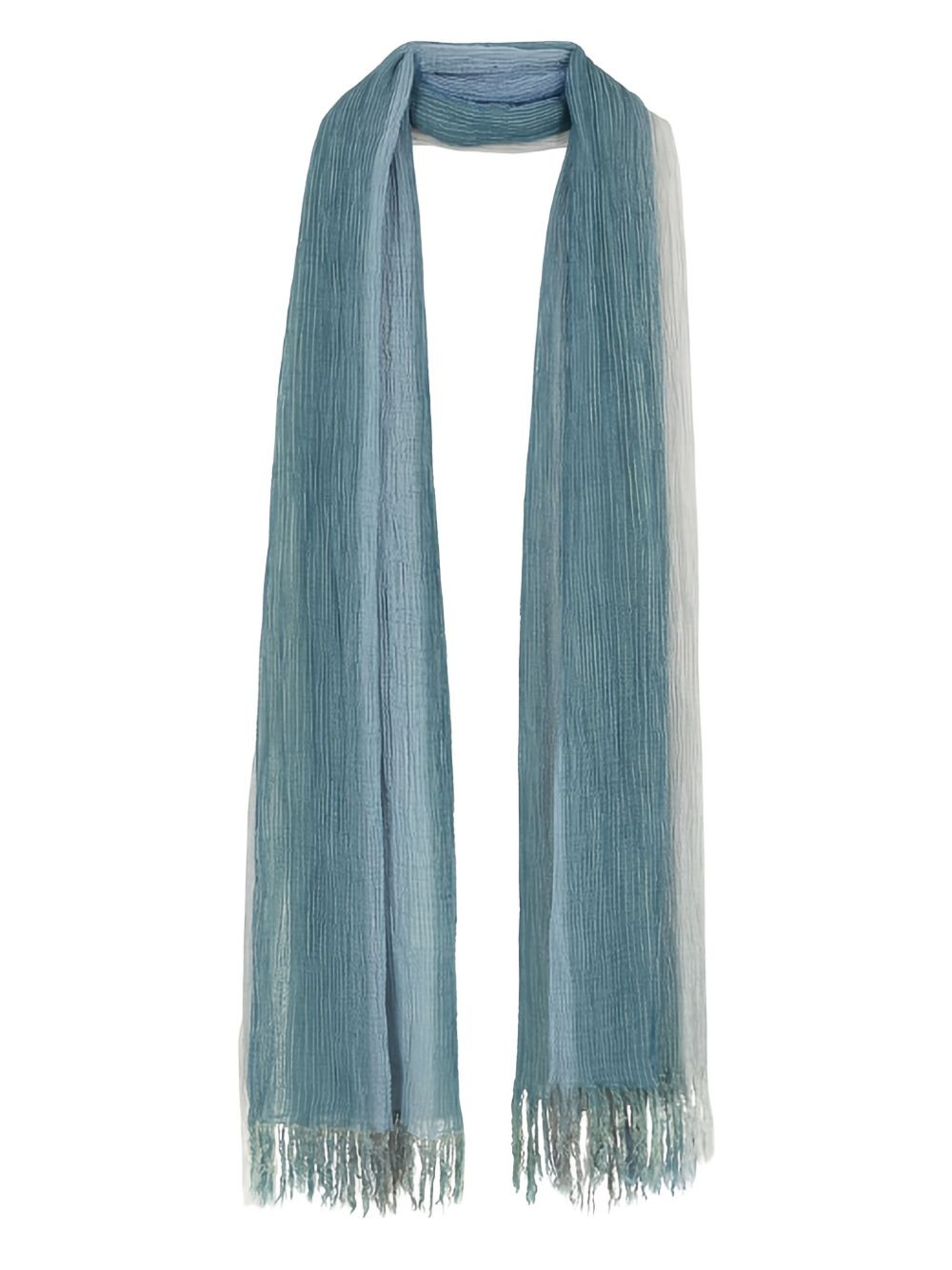 ombre fringed scarf - 2
