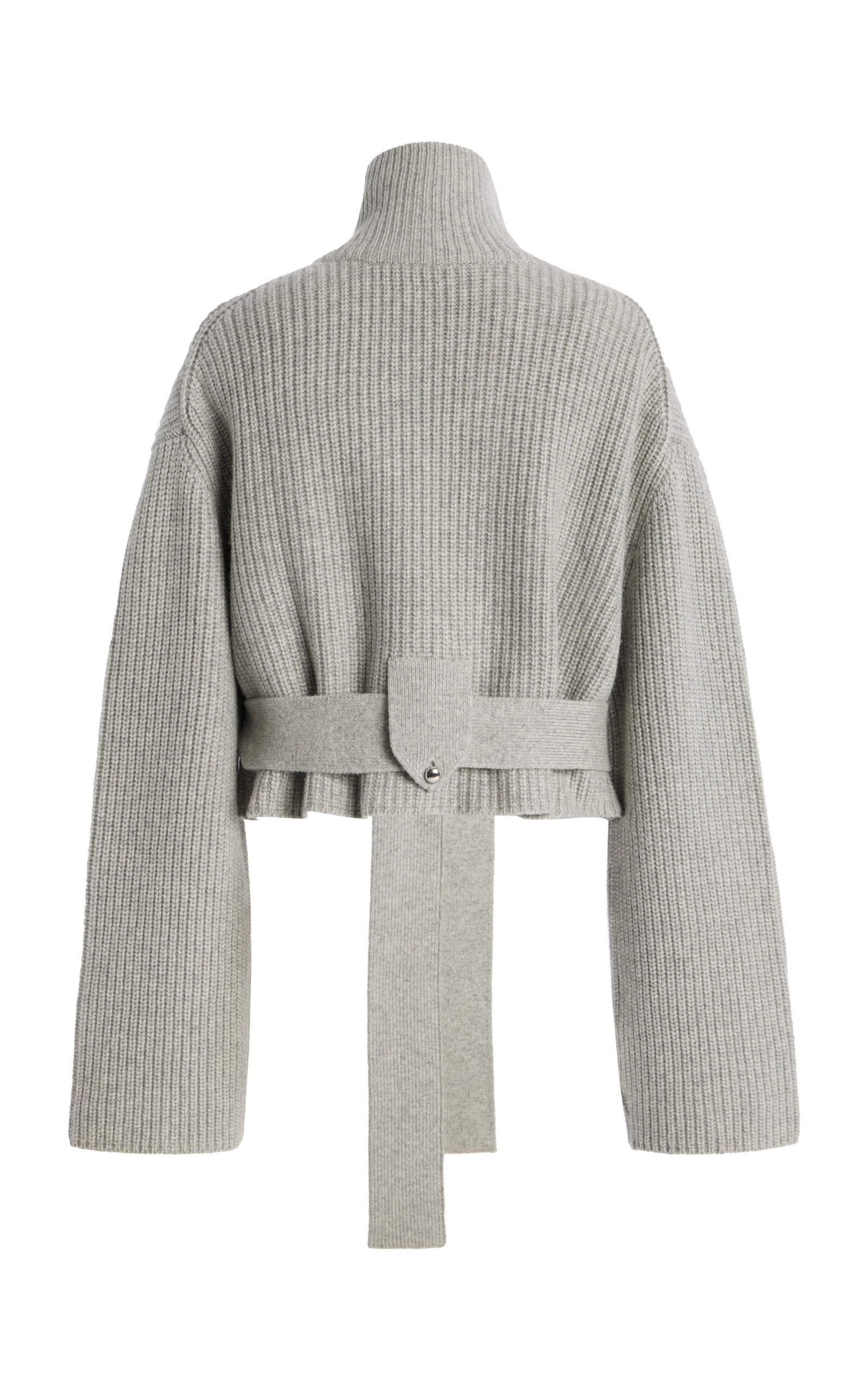 The Neal Belted Cashmere Sweater grey - 5