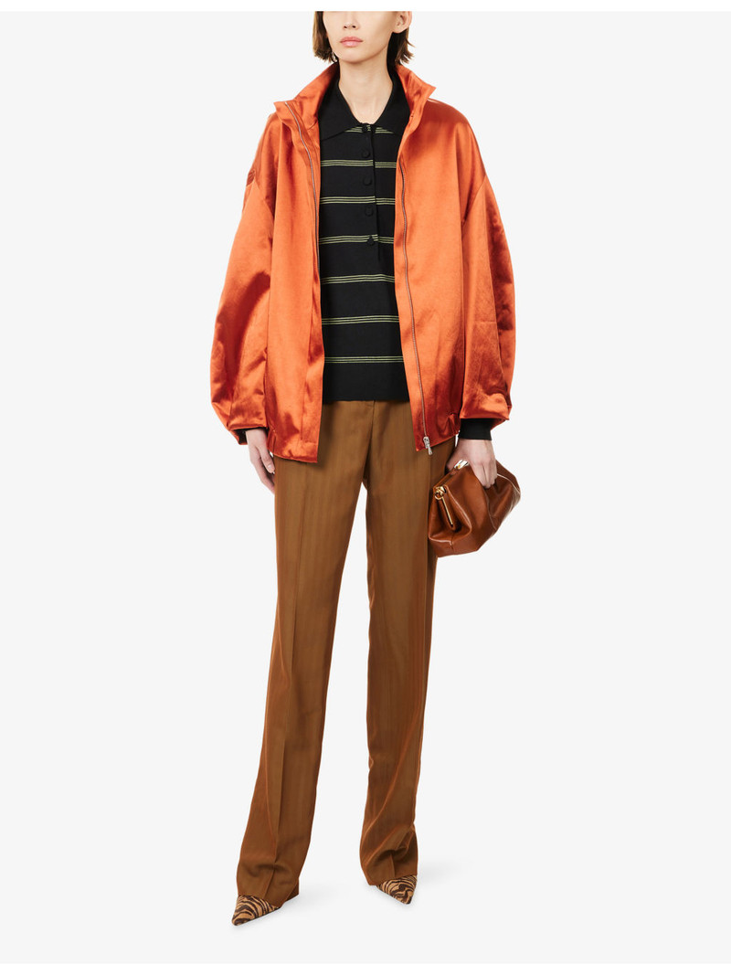 Dries Van Noten Tuno Striped Merino Wool Polo Top outlook