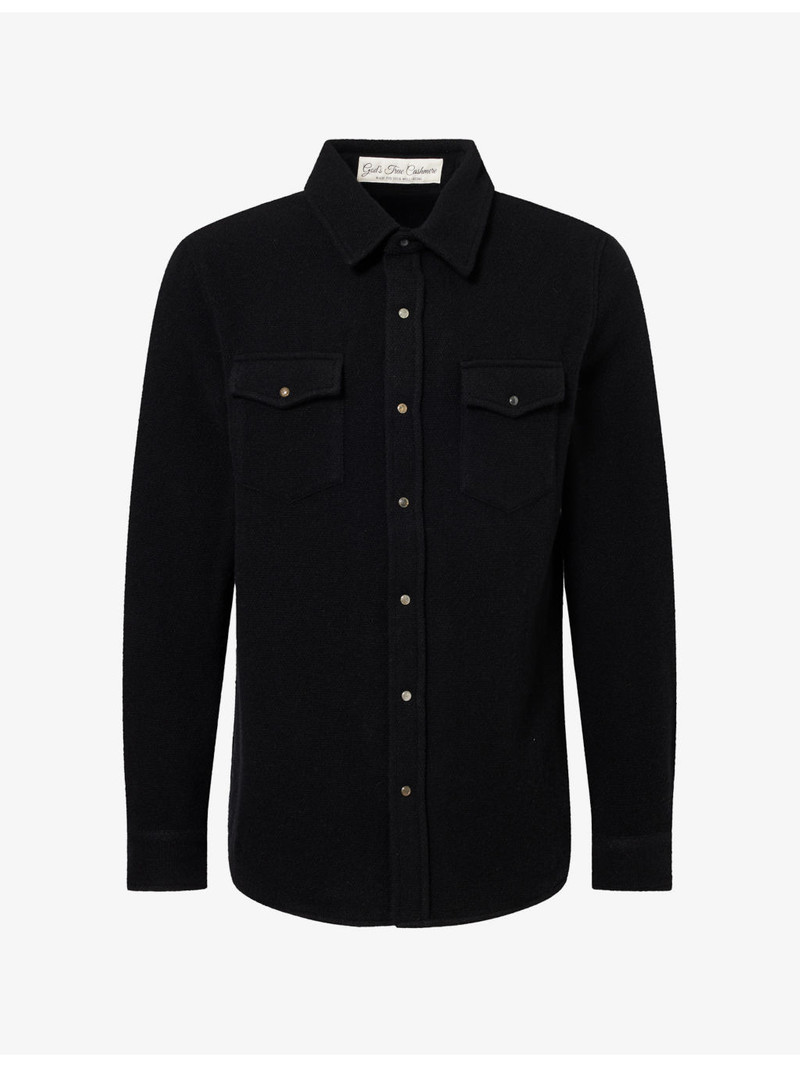 Gemstone-Embellished Cashmere Shirt 1